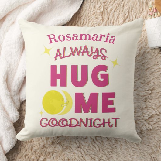 Sweet Hug Me Goodnight Moon Text Design Kissen (Decke)