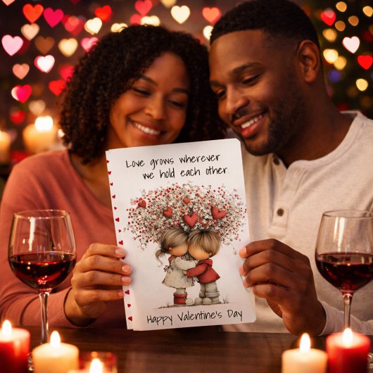 Sweet Hugging Sweethearts Valentine Card Feiertagskarte