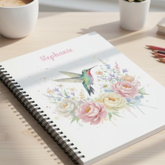 Sweet Hummingbird Floral Daily Planer