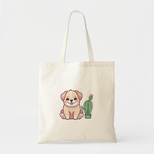 Sweet Hund mit Kaktus Tragetasche (Vorne)