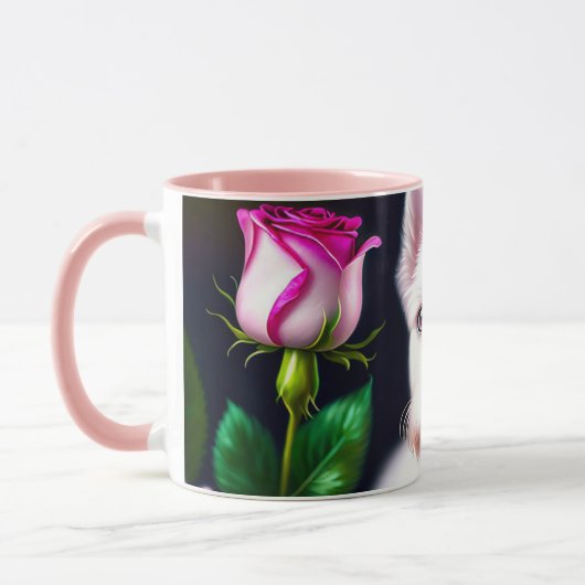 Sweet Hund und Rose Tasse (Links)
