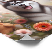 Sweet Husky mit einem hellen Lächeln Poster (Ecke)