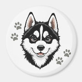 Sweet Husky Puppy Siberian Magnet (Vorne)