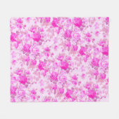 Sweet Hütte Lila und Rosa Weihnachten Fleecedecke (Vorderseite (Horizontal))