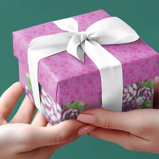 Sweet Hütte Lila und Rosa Weihnachten Geschenkpapier