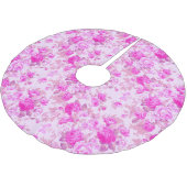 Sweet Hütte Lila und Rosa Weihnachten Polyester Weihnachtsbaumdecke (Schrägansicht)