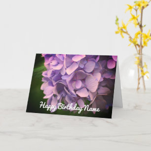 Sweet Hydrangea Blume Personalisiert Geburtstag Karte
