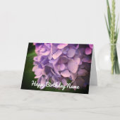 Sweet Hydrangea Blume Personalisiert Geburtstag Karte (Vorderseite)
