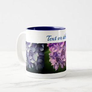 Sweet Hydrangea Blume Personalisiert  Zweifarbige Tasse
