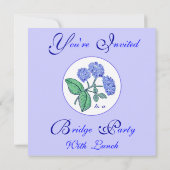 Sweet Hydrangea Bridge Party Einladung (Rückseite)