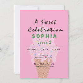 Sweet Ice Cream Birthday Einladung
