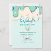 Sweet Ice Cream Birthday Einladung (Vorderseite)