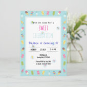 Sweet Ice Cream Birthday Einladung (Stehend Vorderseite)