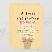Sweet Ice Cream Birthday Einladung (Vorne/Hinten)