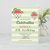 Sweet Ice Cream Birthday Einladung (Stehend Vorderseite)