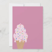 Sweet Ice Cream Birthday Einladung (Rückseite)