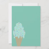 Sweet Ice Cream Birthday Einladung (Rückseite)