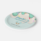 Sweet Ice Cream Birthday Pappteller (Schrägansicht)