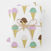 Sweet Ice Cream Cones Party Wrapping Paper Sheets Geschenkpapier Set (Beispiel)