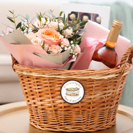 Sweet Ice Cream Sandwich Happy 1. Jubiläum Runder Aufkleber