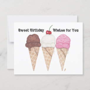 Sweet Ice Cream Scoops Postkarte