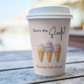 Sweet Ice Cream Summer Here Scoop Baby Dusche Pappbecher