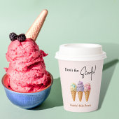 Sweet Ice Cream Summer Here Scoop Baby Dusche Pappbecher