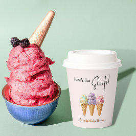 Sweet Ice Cream Summer Here Scoop Baby Dusche Pappbecher