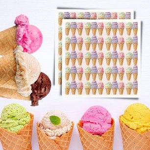 Sweet Ice Cream Summer Here Scoop Baby Dusche Serviette