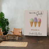 Sweet Ice Cream Summer Here Scoop Baby Dusche Wandteppich