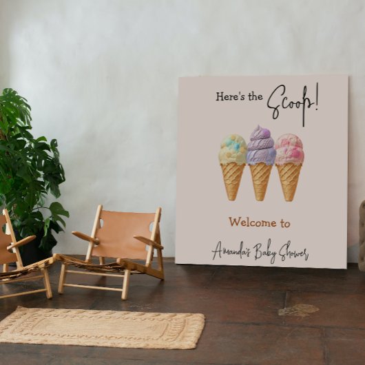 Sweet Ice Cream Summer Here Scoop Baby Dusche Wandteppich