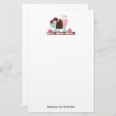 Sweet Ice Cream Sundae & Strawberry Float Briefpapier (Vorne/Hinten)