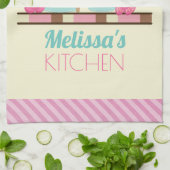 Sweet Ice Cream Sundae & Strawberry Float Geschirrtuch (Gefaltet)