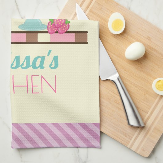 Sweet Ice Cream Sundae & Strawberry Float Geschirrtuch (Viertel Falte)