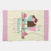 Sweet Ice Cream Sundae & Strawberry Float Geschirrtuch (Horizontal)