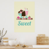Sweet Ice Cream Sundae & Strawberry Float Poster (Küche)
