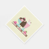 Sweet Ice Cream Sundae & Strawberry Float Serviette (Ecke)