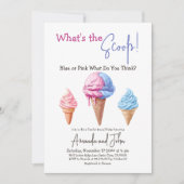 Sweet Ice Cream, was das Scoop Gender offenbart Einladung (Vorderseite)