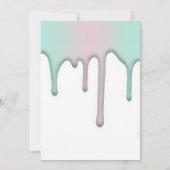 Sweet Ice Creme Regenbogenfarben, Einladung (Rückseite)