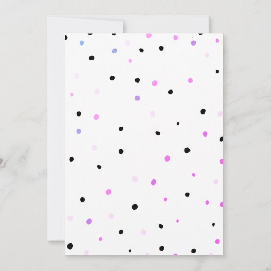 Sweet Ice Creme Regenbogenfarben, Einladung (Rückseite)