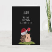 Sweet Igel Anpassbare Weihnachten Karte (Vorderseite)