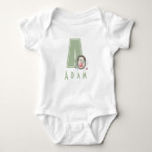 Sweet Igel Personalisiert Letter A Baby Bodysuit Baby Strampler (Vorderseite)