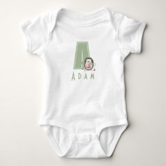 Sweet Igel Personalisiert Letter A Baby Bodysuit Strampler