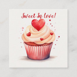 Sweet in Liebe Cupcake Valentine Tageskarte Begleitkarte