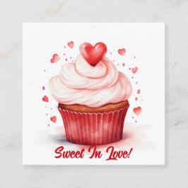 Sweet in Liebe Hearts Cupcake Valentinstag Karte