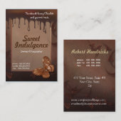 Sweet Indulgence Business Card für Chocolatiers Visitenkarte (Vorne/Hinten)