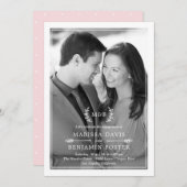 Sweet Initials EDITABLE COLOR Foto Einladung (Vorne/Hinten)