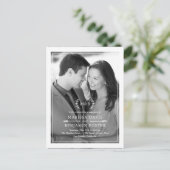 Sweet Initials Foto Polterabend Einladung Postkarte (Stehend Vorderseite)