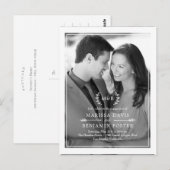 Sweet Initials Foto Polterabend Einladung Postkarte (Vorne/Hinten)