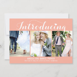 Sweet Introduction EDITABLE COLOR Wedding Announce Dankeskarte